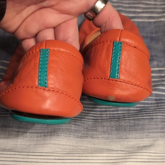 Tieks Orange Ballet Flats Classic Design - Picture 3 of 7